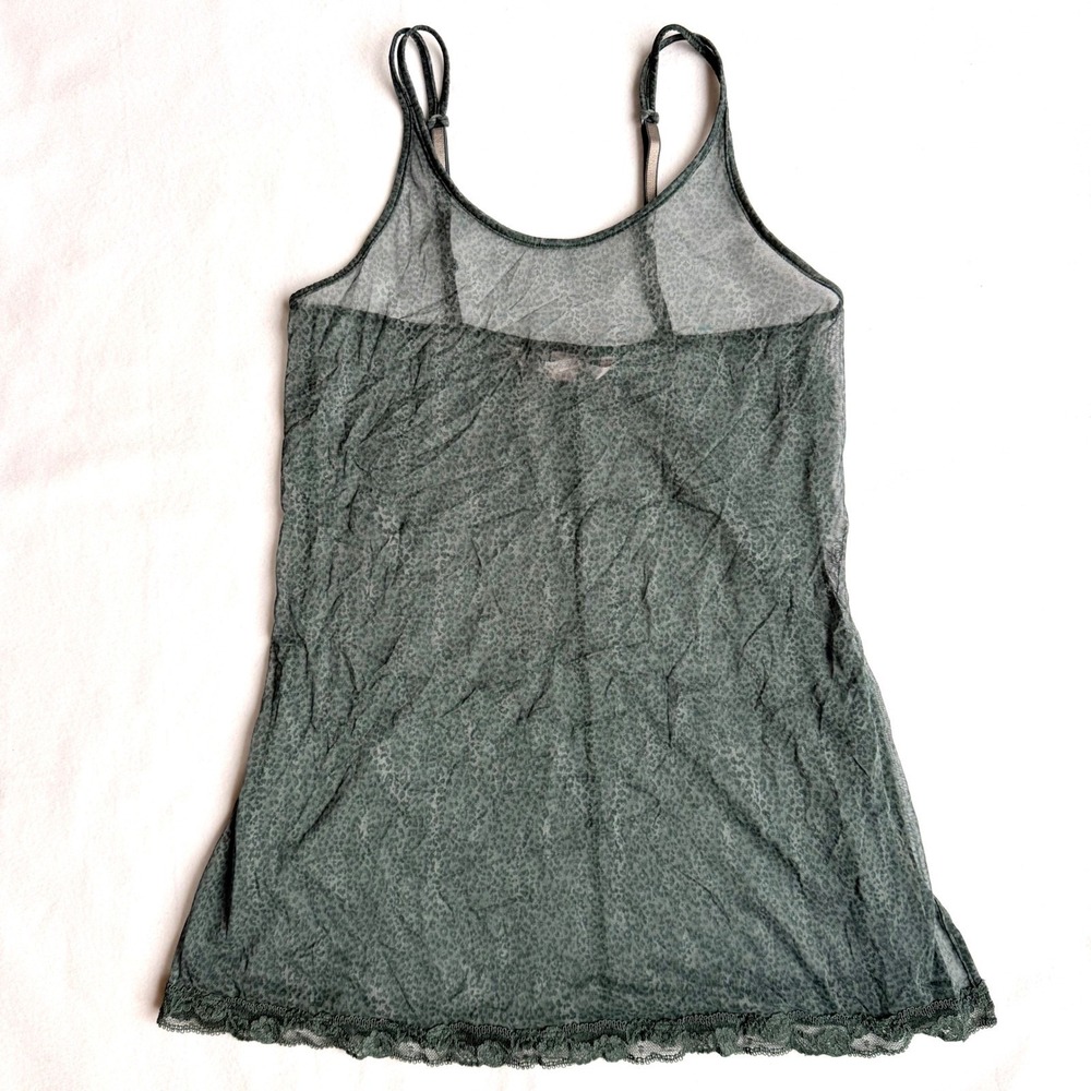 Y2K Victoria's Secret Sheer Chemise Leopard Small Gray Mesh Babydoll Slip